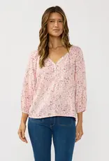 509 Broadway Raglan Puff Sleeve V-Neck