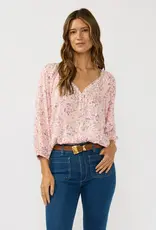 509 Broadway Raglan Puff Sleeve V-Neck