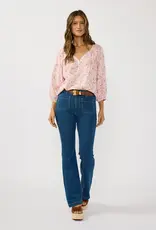 509 Broadway Raglan Puff Sleeve V-Neck