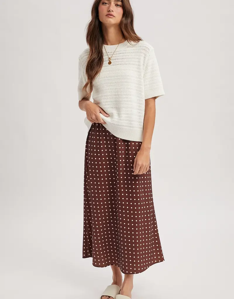 509 Broadway Texture Short Sleeve Sweater