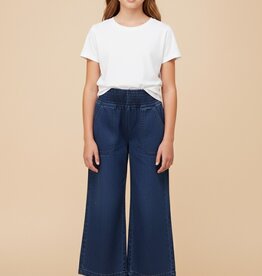 509 Broadway Girls Smocked Waist Straight Pants