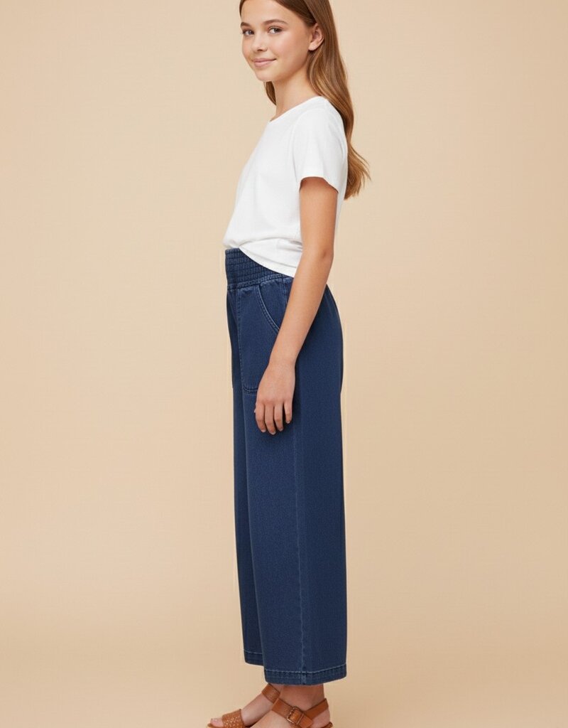 509 Broadway Girls Smocked Waist Straight Pants