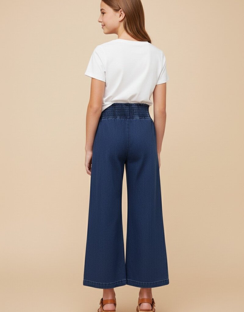 509 Broadway Girls Smocked Waist Straight Pants