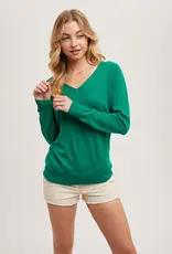 509 Broadway V-Neck Knit L/S Pullover