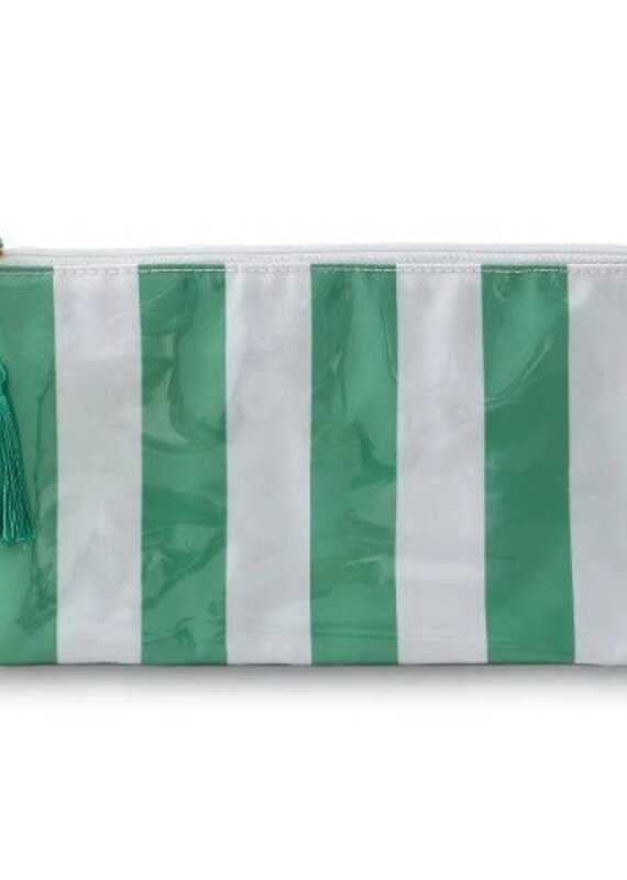 509 Broadway Travel Stripe Cosmetic Makeup Bag