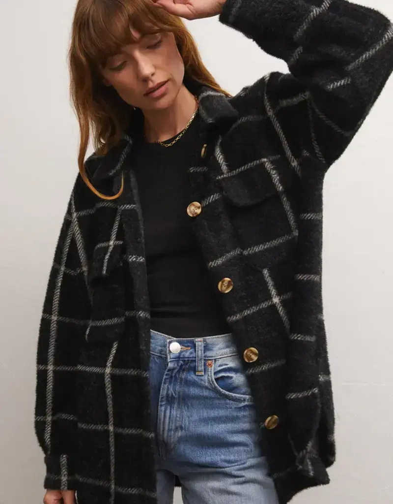 Z Supply Plaid Tucker Jacket