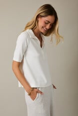 509 Broadway Open Placket Half Sleeve Tunic Top
