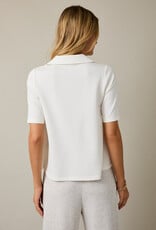 509 Broadway Open Placket Half Sleeve Tunic Top