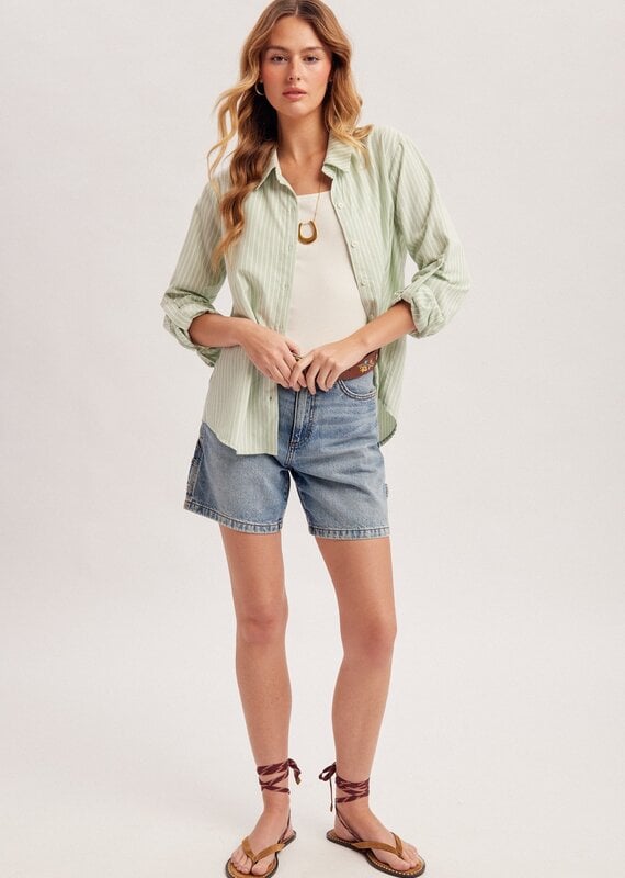 509 Broadway Stripe Button Down Shirt