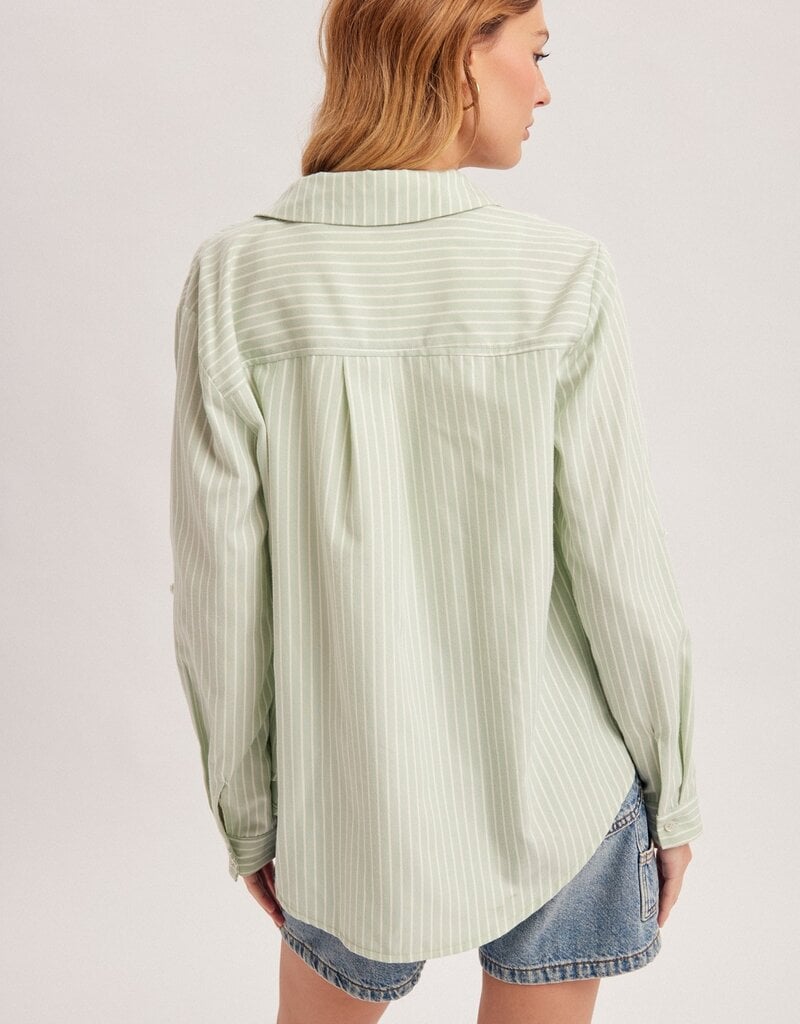 509 Broadway Stripe Button Down Shirt