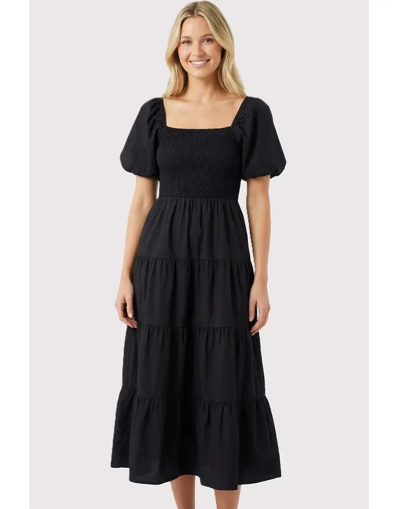 509 Broadway Smocked Bodice Square Neck