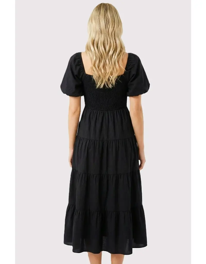 509 Broadway Smocked Bodice Square Neck