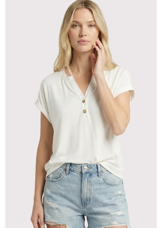 509 Broadway Henley SS Button Top