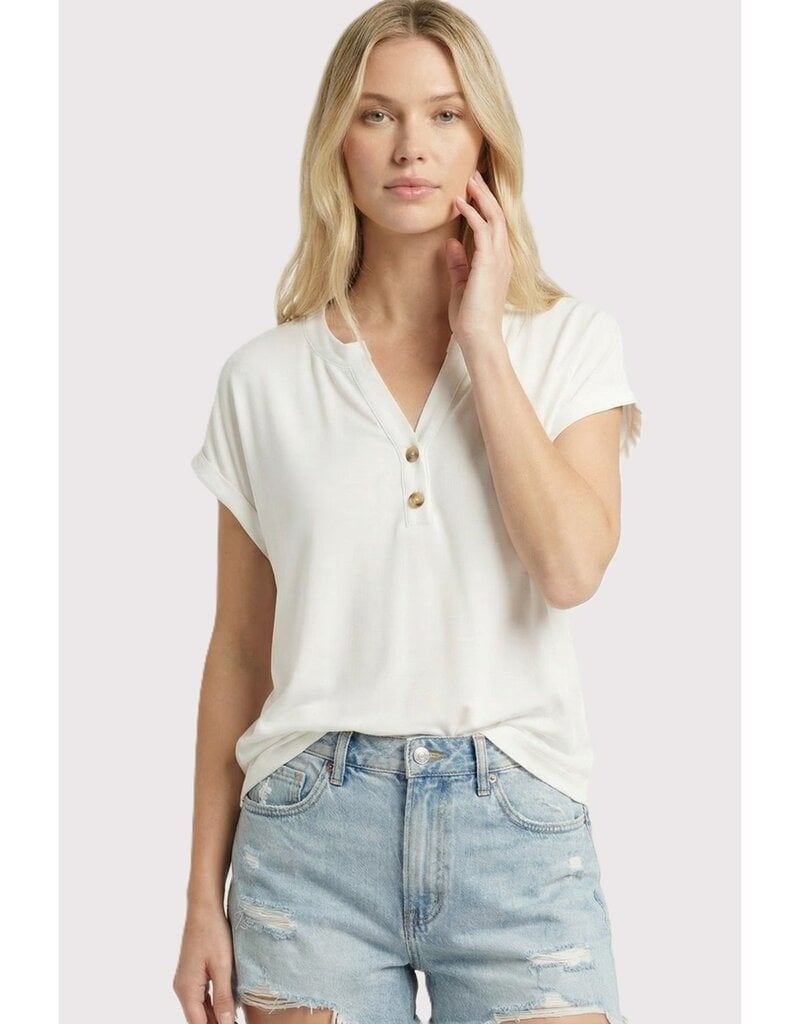 509 Broadway Henley SS Button Top