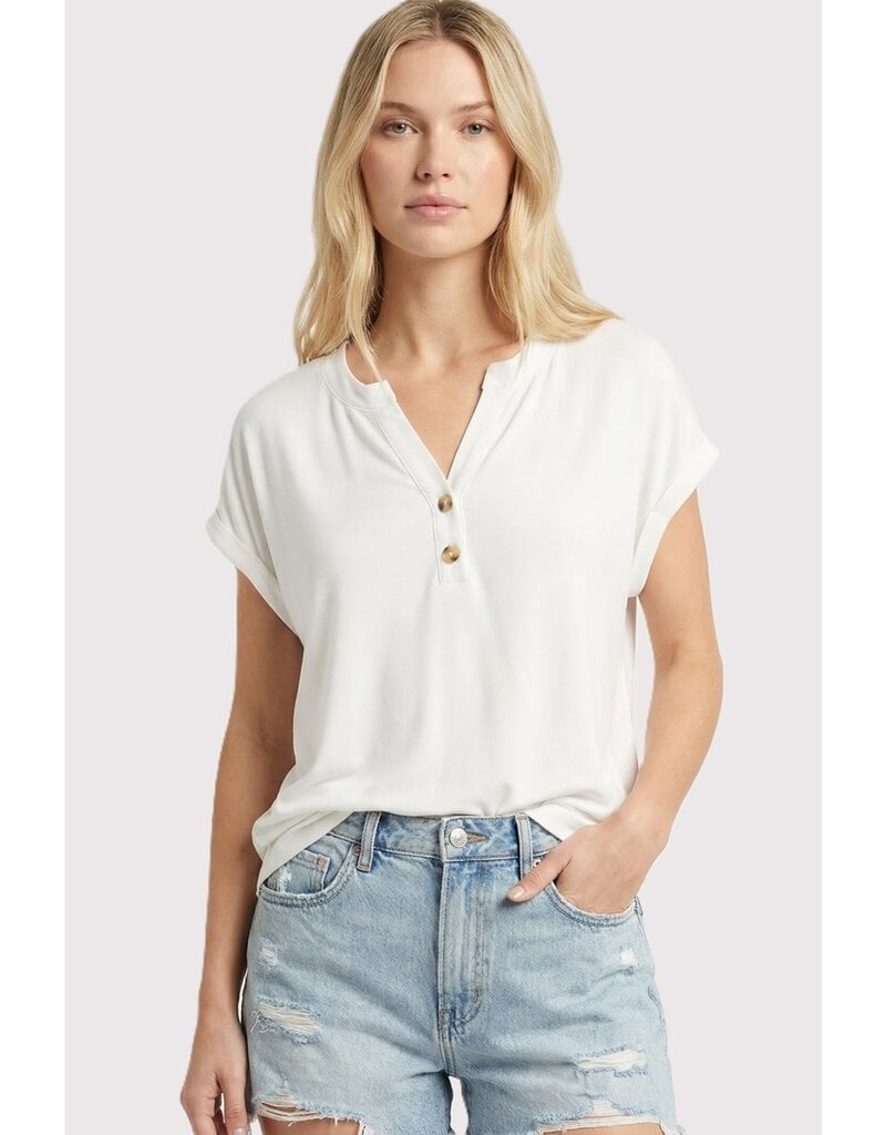 509 Broadway Henley SS Button Top
