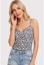 509 Broadway V-Neck Floral Tank Top