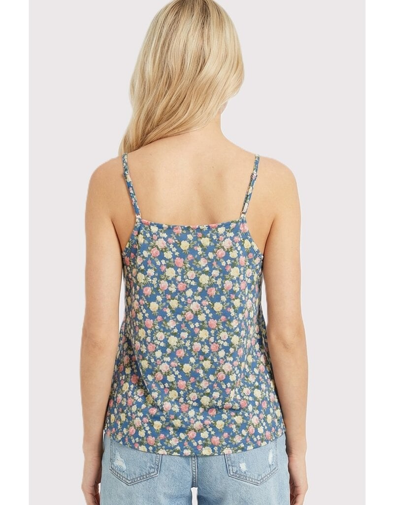 509 Broadway V-Neck Floral Tank Top