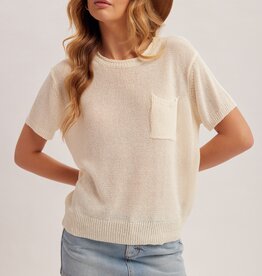 509 Broadway Short Sleeve Basic Sweater