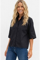 509 Broadway Boxy Half Sleeve Button Up Shirt