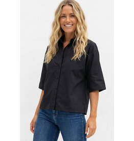509 Broadway Boxy Half Sleeve Button Up Shirt