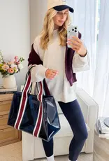 509 Broadway Rugby Stripe Jelly Tote Bag