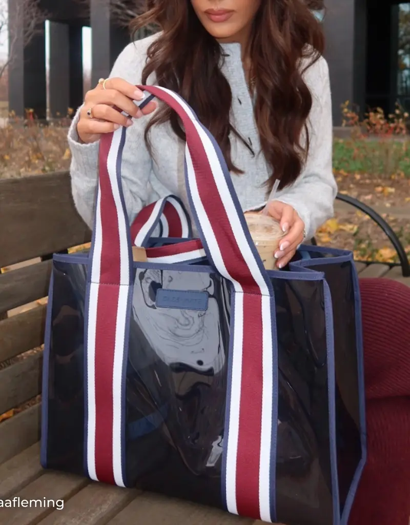 509 Broadway Rugby Stripe Jelly Tote Bag