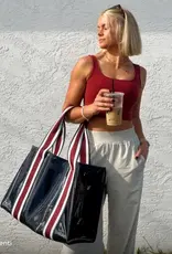 509 Broadway Rugby Stripe Jelly Tote Bag