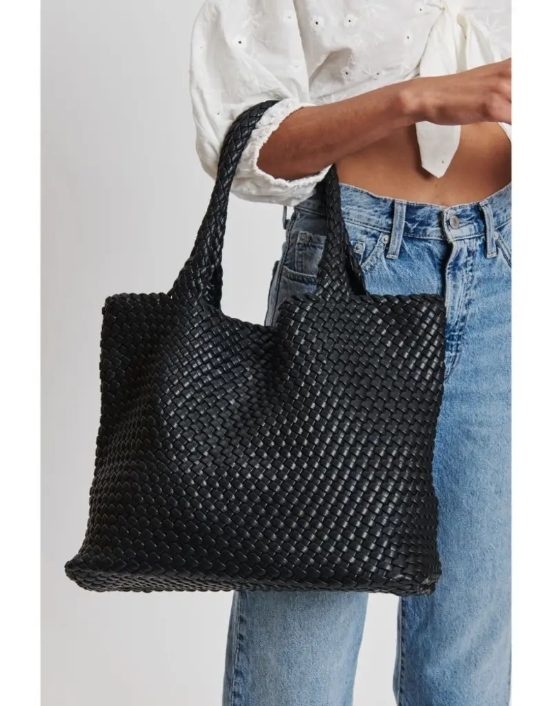 509 Broadway Solana Woven Leather Tote