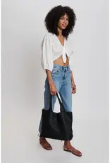 509 Broadway Solana Woven Leather Tote