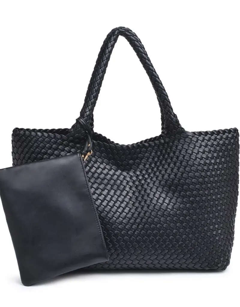509 Broadway Solana Woven Leather Tote