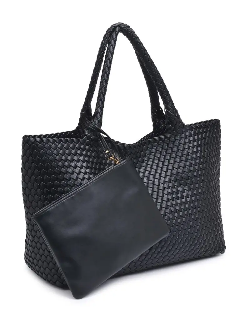 509 Broadway Solana Woven Leather Tote