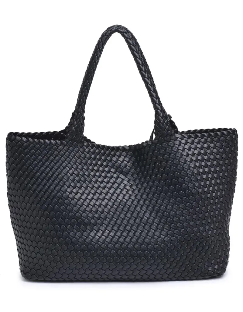 509 Broadway Solana Woven Leather Tote