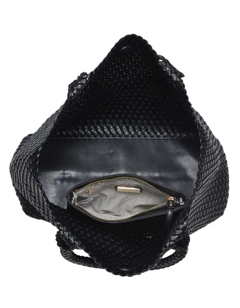 509 Broadway Solana Woven Leather Tote