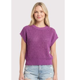 509 Broadway Open Weaved S/S Sweater