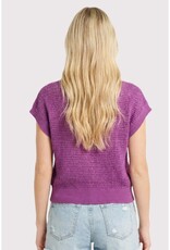 509 Broadway Open Weaved S/S Sweater