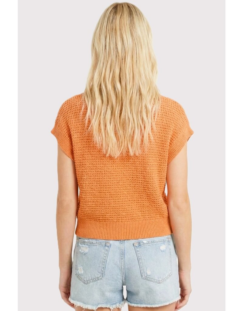 509 Broadway Open Weaved S/S Sweater