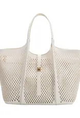509 Broadway Malia Laser Cut Leather Tote