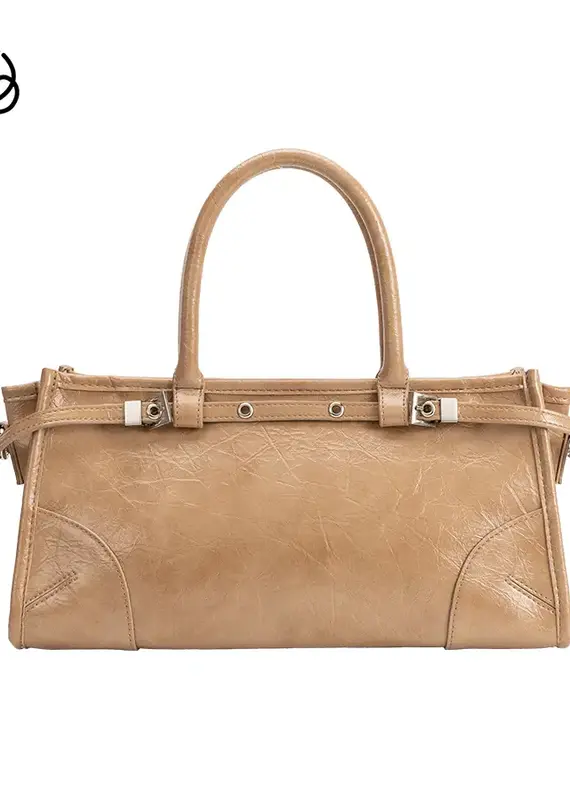 509 Broadway Rhonda Leather Top Handle Bag