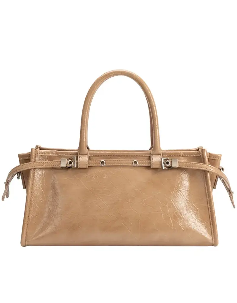509 Broadway Rhonda Leather Top Handle Bag