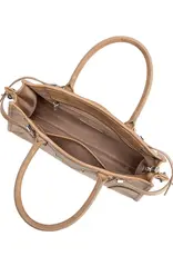 509 Broadway Rhonda Leather Top Handle Bag