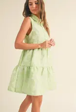 &Merci Button Down Texture Sleeveless Dress