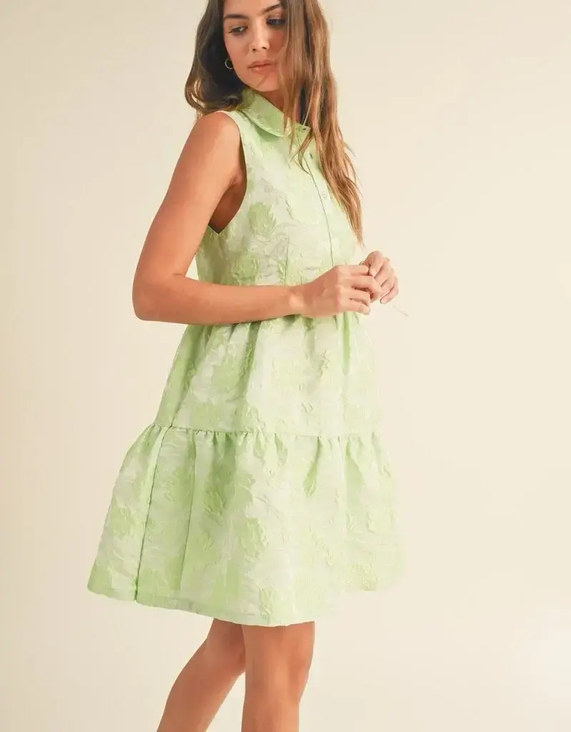 &Merci Button Down Texture Sleeveless Dress