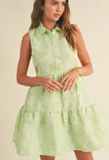 &Merci Button Down Texture Sleeveless Dress