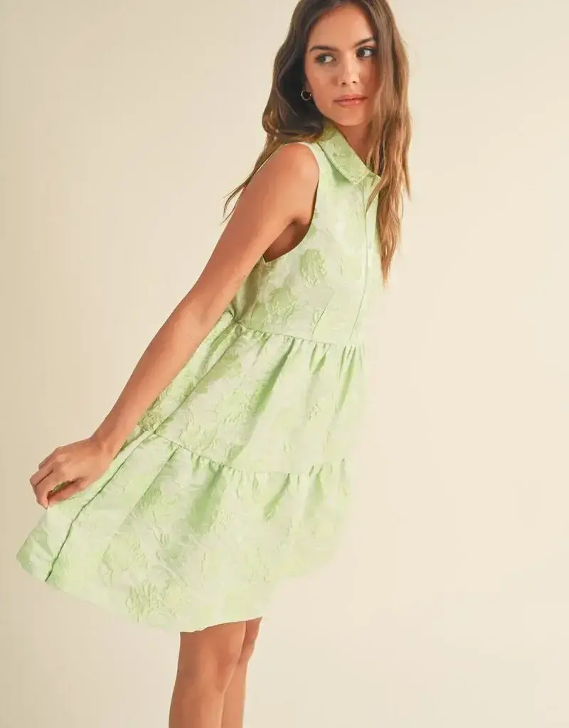 &Merci Button Down Texture Sleeveless Dress