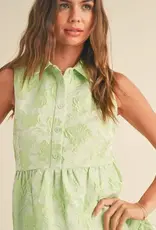 &Merci Button Down Texture Sleeveless Dress