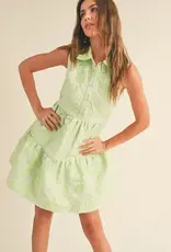 &Merci Button Down Texture Sleeveless Dress