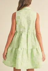 &Merci Button Down Texture Sleeveless Dress