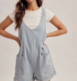 509 Broadway Railroad Stripe Romper