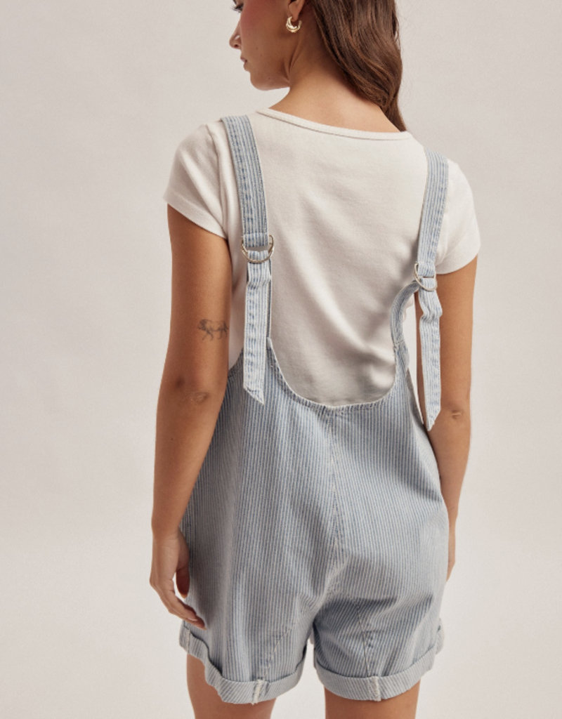 509 Broadway Railroad Stripe Romper