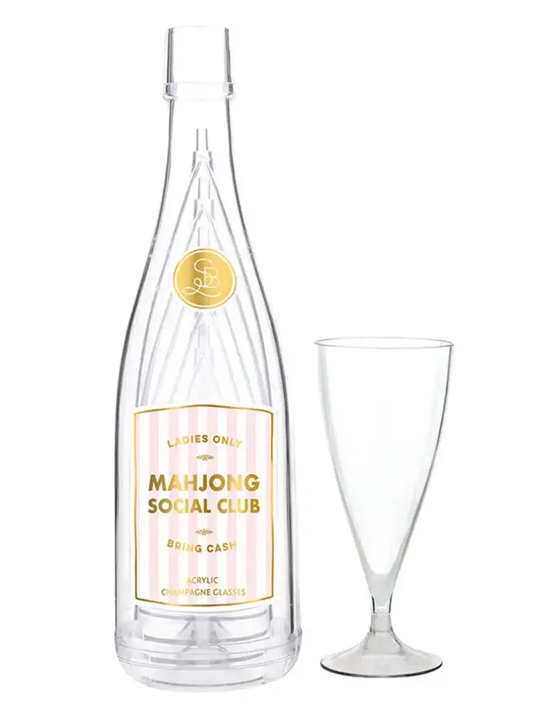 509 Broadway Acrylic Champagne Bottle +Glasses